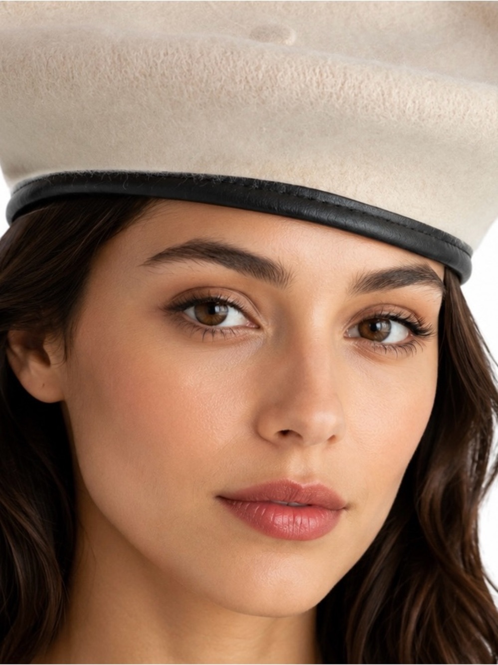 Scoop French Beret 91% Wool Cream/Black